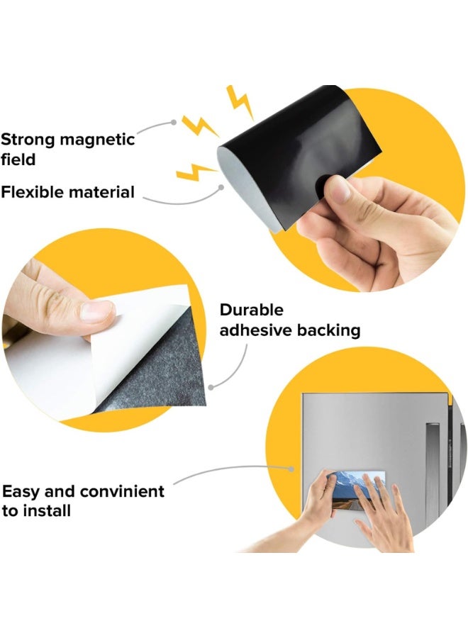 ESHANG A4 (210*297mm) Adhesive Magnetic Sheets 0.4mm Flexible Magnet Sheets with Self Adhesive Sticky 10 PCS - Image 4
