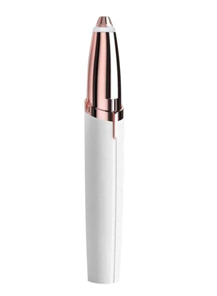 Eyebrow Hair Remover Trimmer, Instant and Painless - White/Rose Gold - Image 2