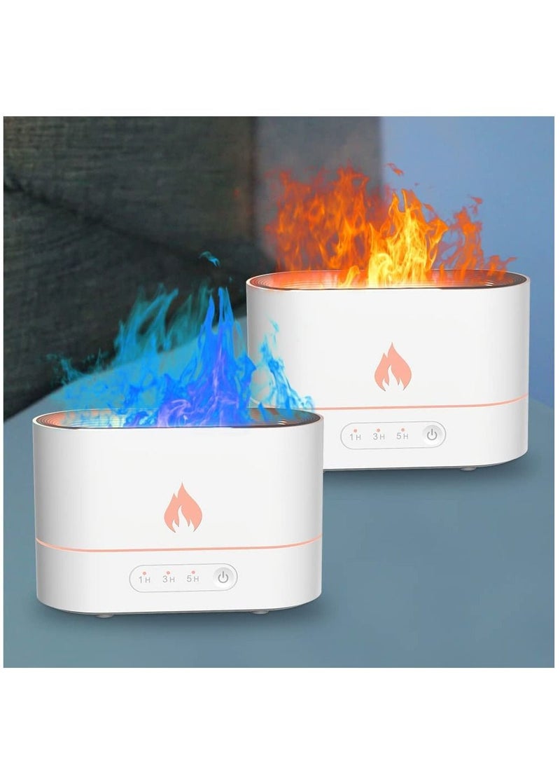 Mi VAZA - 250ML Essential Oil Diffuser, Simulation Flame Mist Air Humidifier, Quiet Aromatherapy with 2 Colors Light, 3 Timer Settings And Auto-off for Home Office Baby Bedroom - Image 1