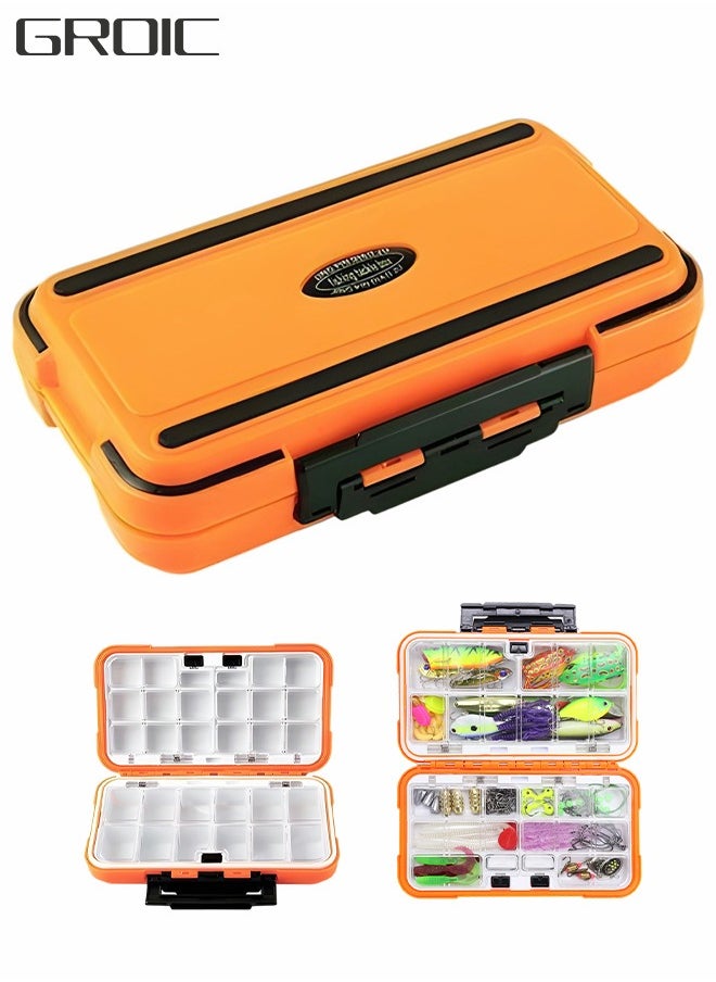 GROIC - Tackle Box,Waterproof Fishing Tackle Box,Fishing Lure Box Bait Storage Tackle Box Containers,Plastic Storage Organizer with Adjustable Dividers - Image 1