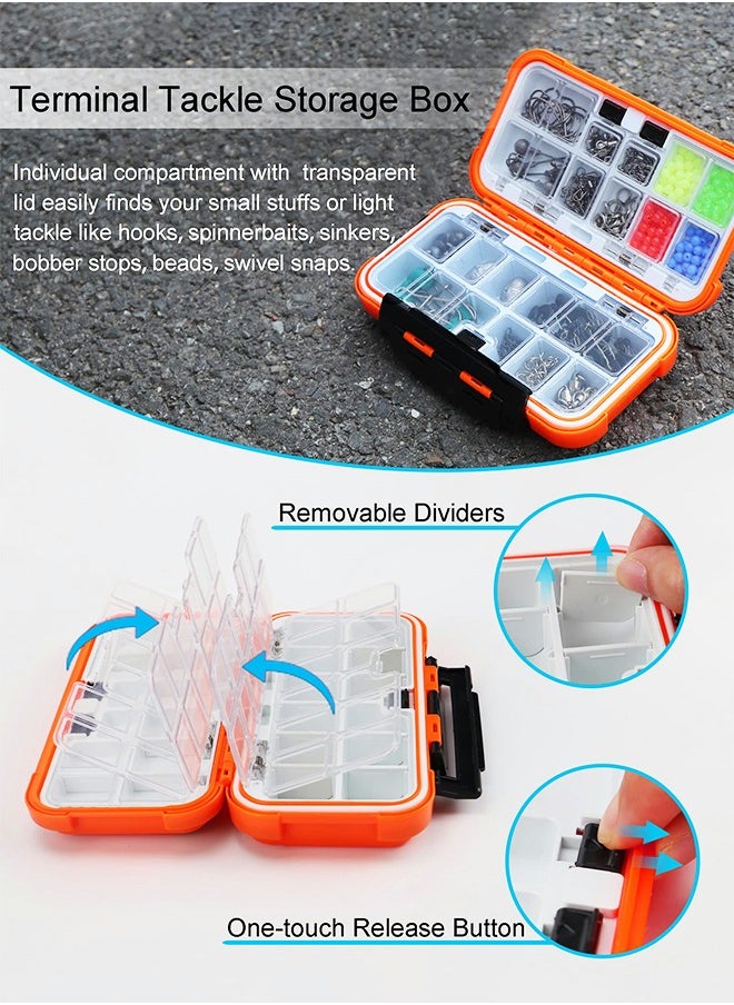 GROIC - Tackle Box,Waterproof Fishing Tackle Box,Fishing Lure Box Bait Storage Tackle Box Containers,Plastic Storage Organizer with Adjustable Dividers - Image 1