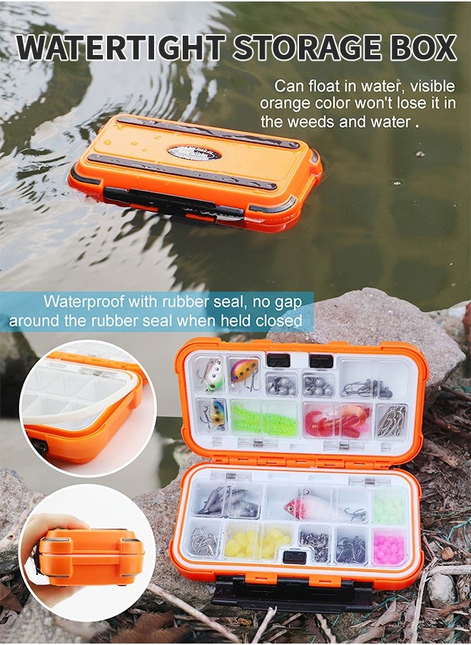GROIC - Tackle Box,Waterproof Fishing Tackle Box,Fishing Lure Box Bait Storage Tackle Box Containers,Plastic Storage Organizer with Adjustable Dividers - Image 1