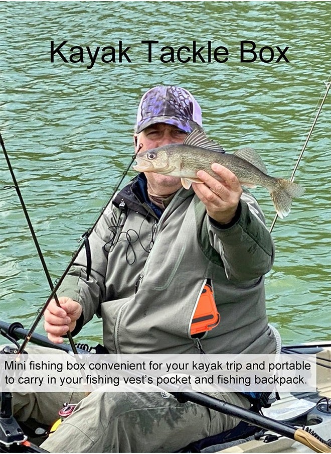 GROIC - Tackle Box,Waterproof Fishing Tackle Box,Fishing Lure Box Bait Storage Tackle Box Containers,Plastic Storage Organizer with Adjustable Dividers - Image 1