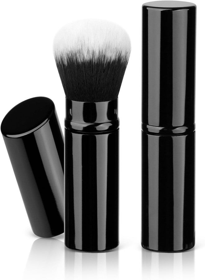 Aternal Retractable Make Up Brush - Retractable Kabuki Powder Brush - Travel Powder Brush for Blush, Polishing, Flawless Powder Cosmetics, Foundation Makeup Brush Portable Face Blush Brush with Cover - Image 1
