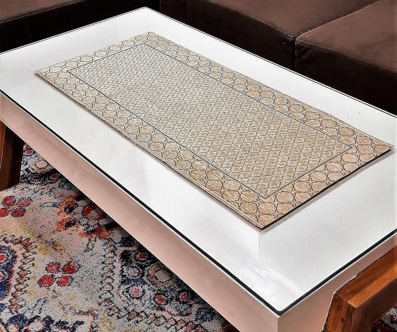Groki Cotton Dining Table Runner Soft Elegant 16x72 Inches Cream Ideal for Dining Living Room Kitchen Dcor - Image 1