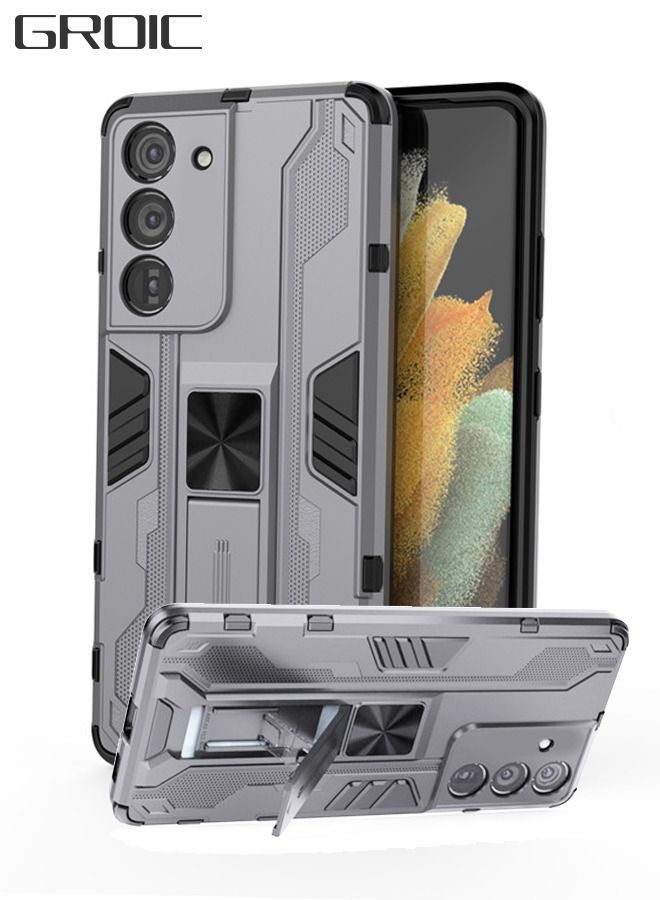 GROIC For Samsung Galaxy S23 6.1 Inch Case Fine Hole Punk Phone Shockproof Cover with Built in Kickstand Protective Drop Proof Textured Rugged Sturdy - Image 1