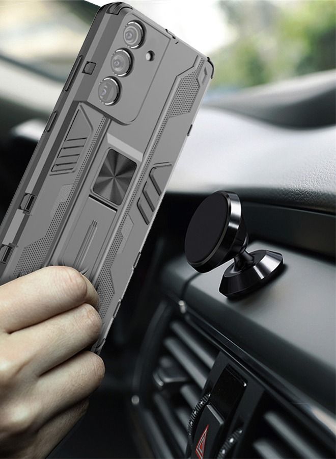 GROIC For Samsung Galaxy S23 6.1 Inch Case Fine Hole Punk Phone Shockproof Cover with Built in Kickstand Protective Drop Proof Textured Rugged Sturdy - Image 5