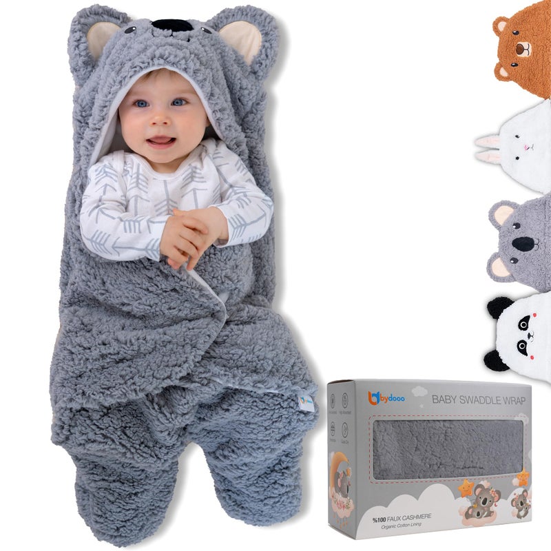 BYDOOO BD Baby Swaddle Blanket Koala 06 Months Cute Organic Ultra Soft Plush Stuff Must Have Infants Girls Boys Clothes Gender Neutral Essentials Registry Gift Swaddling Wrap Shower