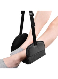 X spring Airplane Foot Hammock Portable Airplane Footrest Helps To Prevent Swelling And Soreness Adjustable Foot Rest Hammock Made Memory Foam Provides Travel Comfort For Shorter Legs  - Image 1