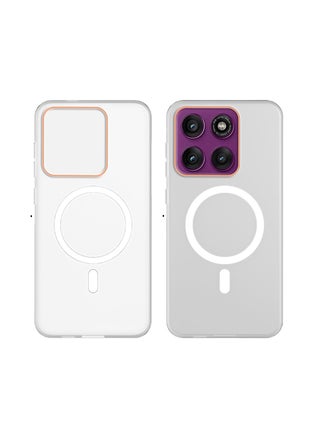 Motorola Edge 60 Fusion 5G 2025 Hybrid Translucent Magsafe with Magnetic Charging Raised Camera Lips Elegant Look Case Cover (MCMPMN) - White - view 2