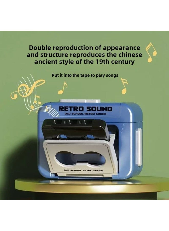 Internet Popular Retro Mini Recorder Couple Gift Keychain Pendant Fun Recordable Music Box Ornaments-Color:Blue-Specifications:Keychain Recorder  - Image 1