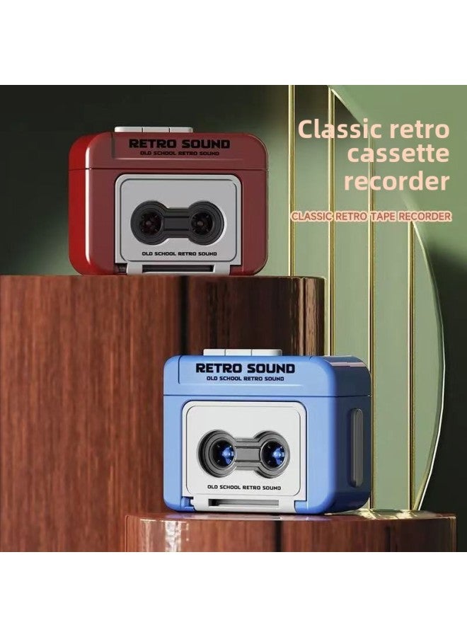 Internet Popular Retro Mini Recorder Couple Gift Keychain Pendant Fun Recordable Music Box Ornaments-Color:Blue-Specifications:Keychain Recorder  - Image 4