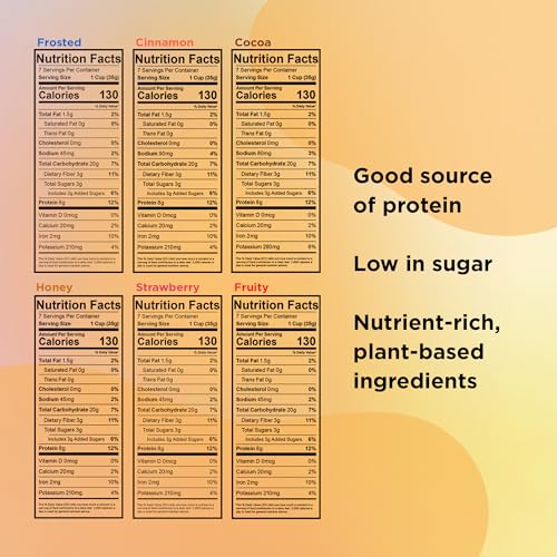 Three Wishes Grain-Free & Protein Cereal - Healthy, Low Sugar & Gluten-Free Breakfast Cereal - Low Carb, Plant-Based, Vegan & Non-GMO - Variety 6-Pack - Image 3