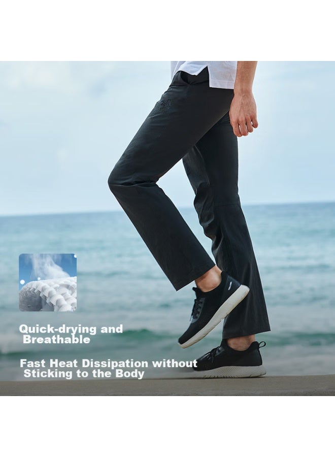 Pelliot Outdoor Quick-dry Pants For Men, Summer Sports Breathable Long Trousers, Hiking Waterproof Pants, 11321405 Gray M - Image 3