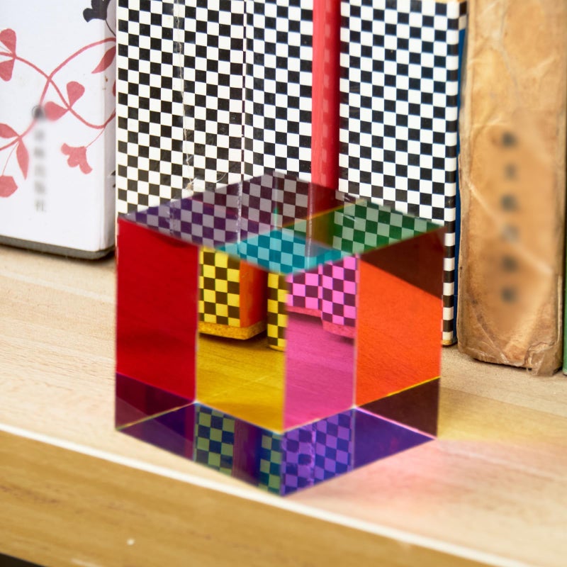 ECBANLI CMY Color Cube, 40mm (1.6 inch) Mixing Colorful Acrylic Prism, Physics Toy and Desktop Decor, Educational Toys Gift for Kids, 4cm - Image 4