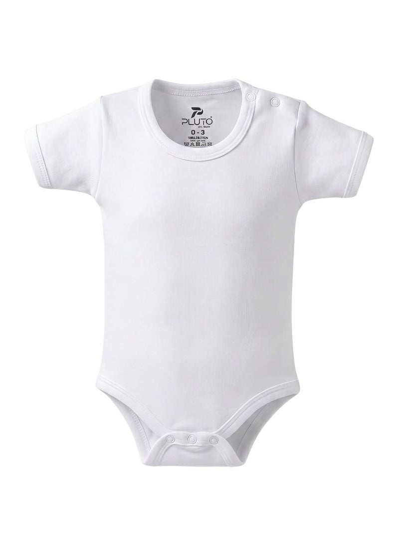 Pluto Pack of 3 Cotton Short Sleeve Bodysuit for Baby - Image 2