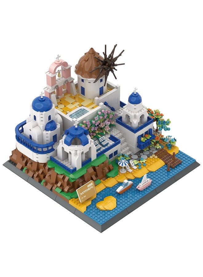 Apostrophe Games Santorini Building Block Set - 1372 Pieces - Model Building Blocks for Adults and Kids - Greece's Island Architecture Kit Famous Landmark Series - Image 2