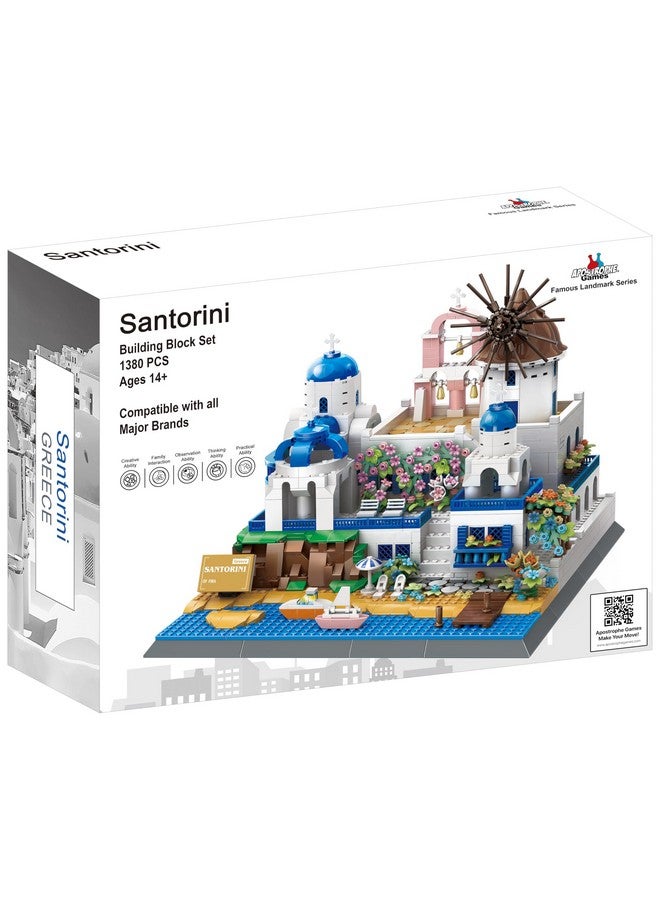 Apostrophe Games Santorini Building Block Set - 1372 Pieces - Model Building Blocks for Adults and Kids - Greece's Island Architecture Kit Famous Landmark Series - Image 4