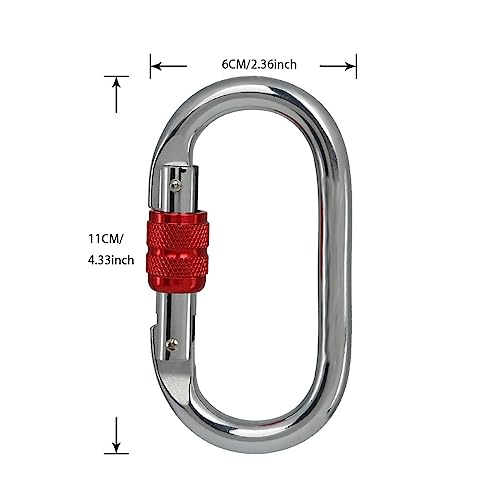 BYANG Heavy Duty Locking Climbing Carabiner Clip CE Rated 25 kN 5600 LB Rugged Terrain Approved Industrial Strength Twist Lock Carabiners Clips for Rigging, Ropes, Hammocks, Camping - Image 2