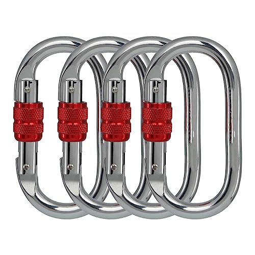 BYANG Heavy Duty Locking Climbing Carabiner Clip CE Rated 25 kN 5600 LB Rugged Terrain Approved Industrial Strength Twist Lock Carabiners Clips for Rigging, Ropes, Hammocks, Camping - Image 1