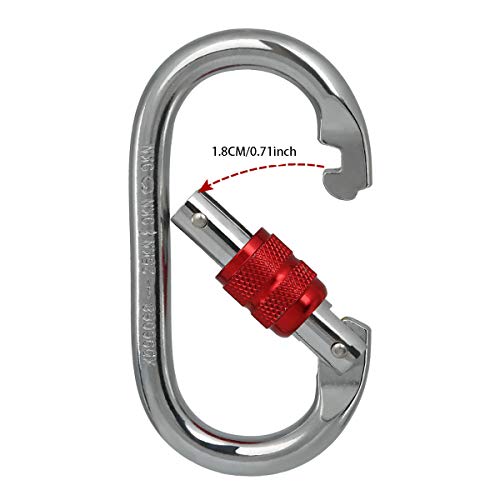 BYANG Heavy Duty Locking Climbing Carabiner Clip CE Rated 25 kN 5600 LB Rugged Terrain Approved Industrial Strength Twist Lock Carabiners Clips for Rigging, Ropes, Hammocks, Camping - Image 3