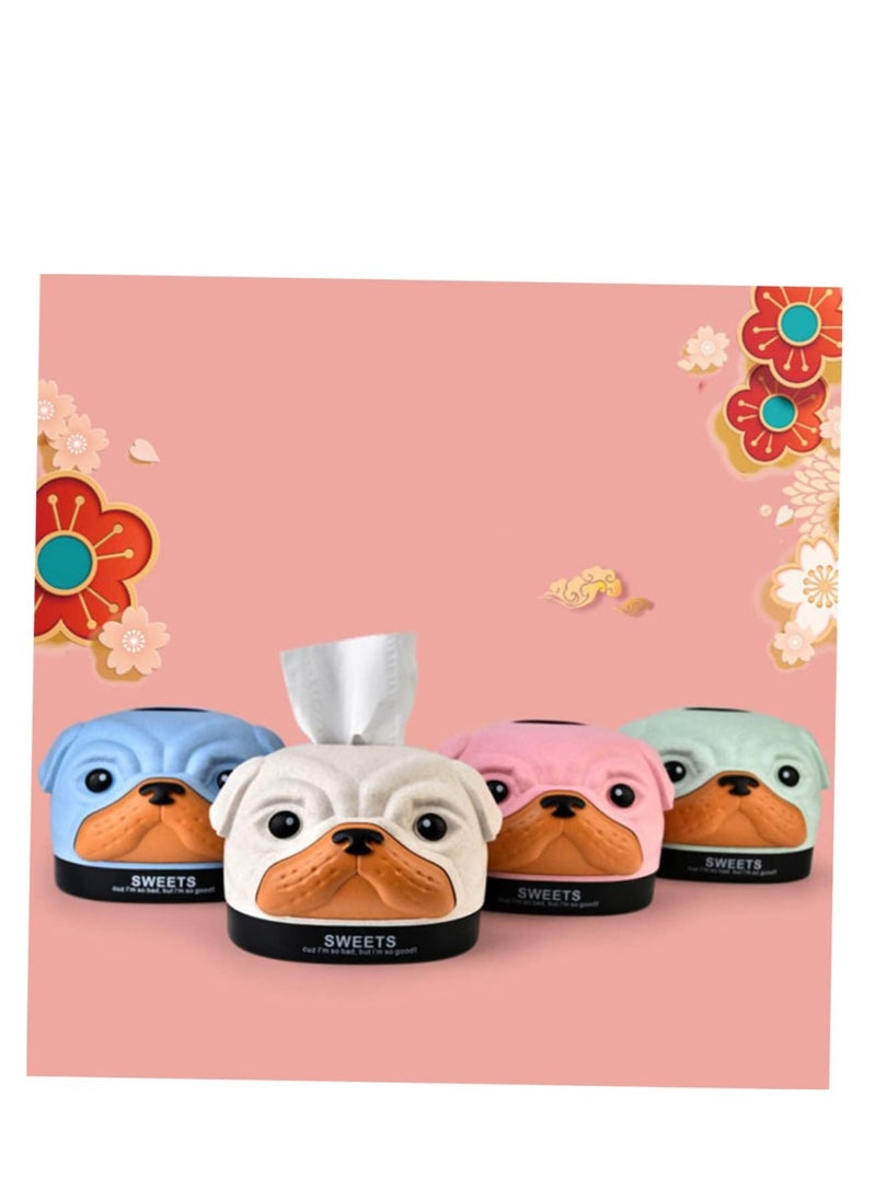 EHOME - 2pcs Cartoon Dog Tissue Box Paper Towel Holders Countertop Napkins Case Modern Decorative Napkin Holder Roll Paper Storage Organization Box Dispenser Tissues Cover Cases Tube (Green) - Image 1