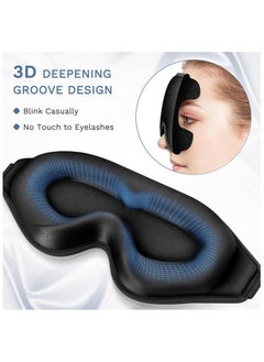 Sleep Mask, 3D Deep Contoured Eye Covers for Sleeping, 99% Light Blockout, Zero Eye Pressure Cup Blindfold for Men and Women, Adjustable Strap, Perfect for Sleeping, Yoga, Meditation, and Traveling, Comfortable and Relaxing Eye Mask. - pzsku/ZE8200BD9F9DC4AA7504DZ/45/_/1720271704/4b675cc5-c816-451e-92c1-2e1af05e7025