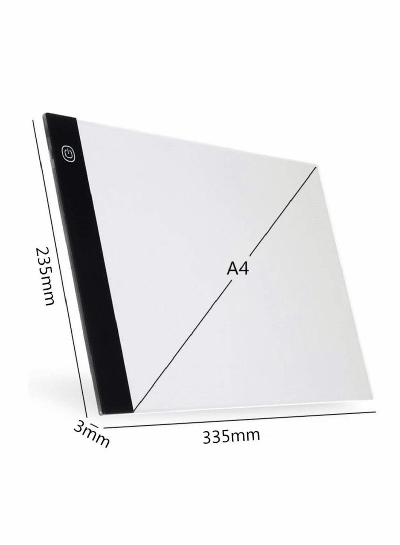 Excefore لوحة LED للرسم الماسي صندوق إضاءة A4 للتطريز بأحجار الراين USB LED للتتبع للفنانين الذين يرسمون ويرسمون ويصممون ويرسمون بالاستنسل (لوحة LED) - Image 2
