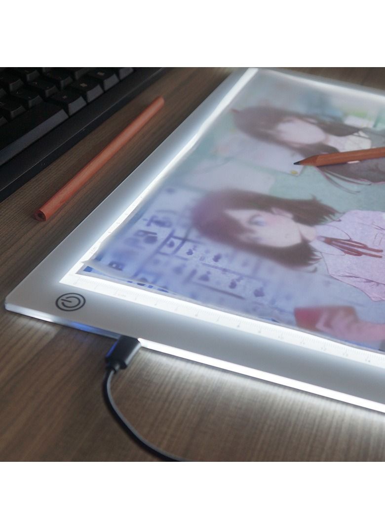 Excefore لوحة LED للرسم الماسي صندوق إضاءة A4 للتطريز بأحجار الراين USB LED للتتبع للفنانين الذين يرسمون ويرسمون ويصممون ويرسمون بالاستنسل (لوحة LED) - Image 5
