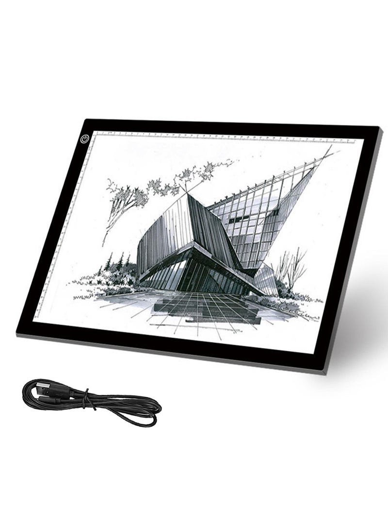 Excefore لوحة LED للرسم الماسي صندوق إضاءة A4 للتطريز بأحجار الراين USB LED للتتبع للفنانين الذين يرسمون ويرسمون ويصممون ويرسمون بالاستنسل (لوحة LED) - Image 1