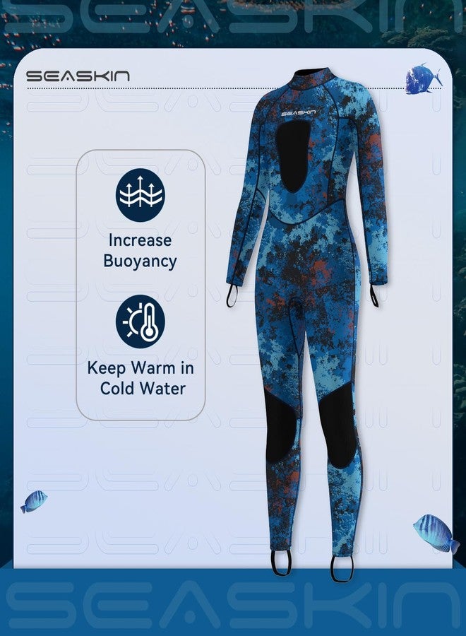 Seaskin Spearfishing Wetsuit for Womens, 1.5mm 3mm Neoprene Camo Full Body Diving Suits - Image 3