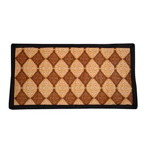 CRAFT OF INDIA Foldable korai Grass Mat 2X6ft with 18MM Soft Foam Hand Made Fabric Black Cotton Rajwada - Image 4