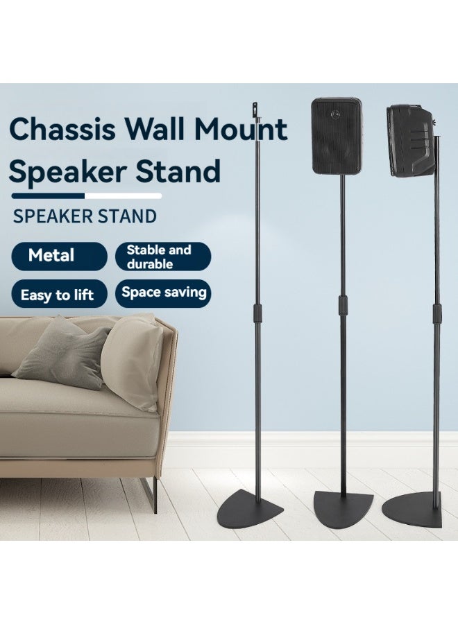 والالا مجموعة من 2 حامل مكبر صوت محيطي عالمي بارتفاع قابل للتعديل من 80 إلى 145 سم، حامل مكبر صوت خلفي قابل للتعديل لأجهزة Sony وSamsung وLG وVizio وRoku، معظم حاملات مكبرات الصوت المحيطية الصغيرة - Image 1