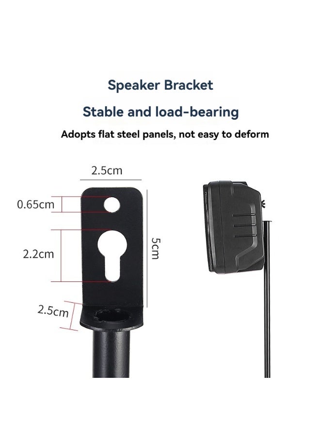 والالا مجموعة من 2 حامل مكبر صوت محيطي عالمي بارتفاع قابل للتعديل من 80 إلى 145 سم، حامل مكبر صوت خلفي قابل للتعديل لأجهزة Sony وSamsung وLG وVizio وRoku، معظم حاملات مكبرات الصوت المحيطية الصغيرة - Image 4
