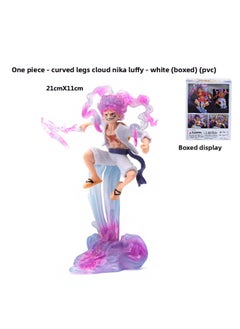Animation One Piece Run Lufei Run Fist Nika Hand-made Model Peripheral Ornaments A Generation Of Hair-Color:One Piece - Curved Legs Cloud Nika Luffy - White (boxed) (pvc)