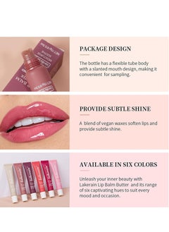 lakerain 4 Color Glossy Lip Balm Butter Lip Gloss，Moisturizing Non Sticky High Shiny Finish Lip Glow Oil, Natural Plumping Lip Tint Lip Care & Repair Lip Mask for Soft & Smooth & Protect Dry Lip  - Image 2