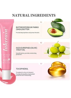 lakerain 4 Color Glossy Lip Balm Butter Lip Gloss，Moisturizing Non Sticky High Shiny Finish Lip Glow Oil, Natural Plumping Lip Tint Lip Care & Repair Lip Mask for Soft & Smooth & Protect Dry Lip  - Image 3
