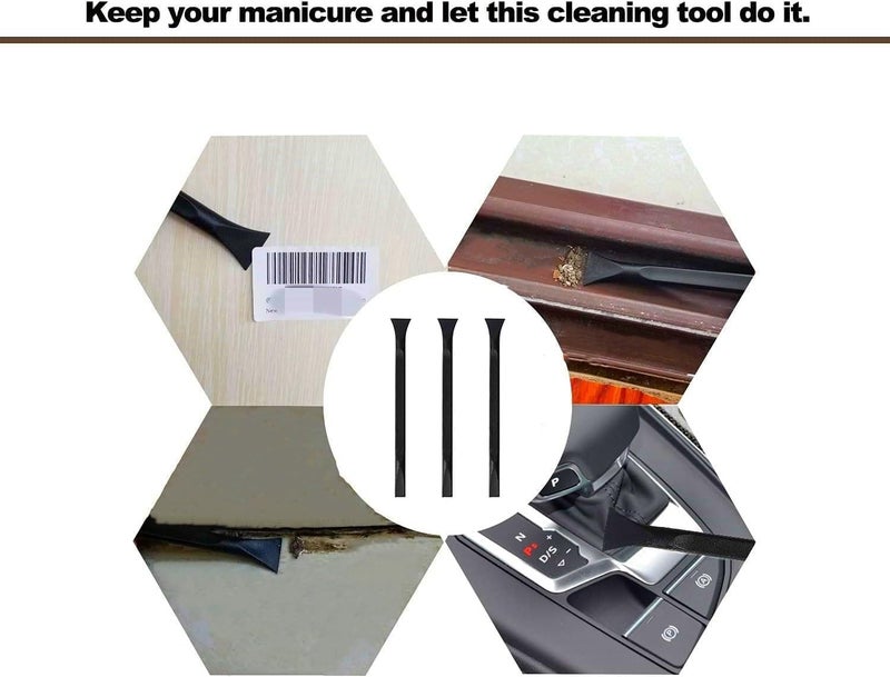 Tpyx Scraper Small Plastic Scraper Tool, Multi-Purpose Scraper Non-Scratch Cleaning Tool, Used in Narrow Spaces and Gaps, Perfect for Removing Oil Stains, Labels, Food, Dirt, Paint, Etc. (6pcs) - Image 2