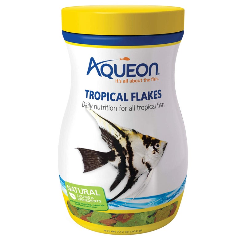 Aqueon Tropical Fish Food Flakes, 7.12 Ounces - Image 1