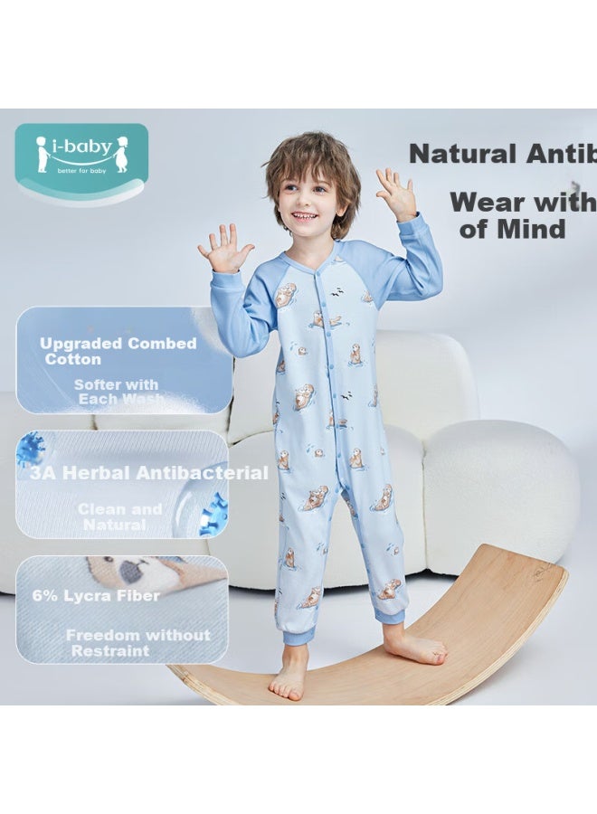 Ibaby Baby Romper Knitted Long-sleeve Bodysuit, Infant Autumn Clothing, Newborn Onesie, Binghu Tiane, 100cm - Image 2