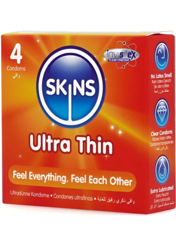 واقي ذكري رقيق للغايه 4 قطعة
