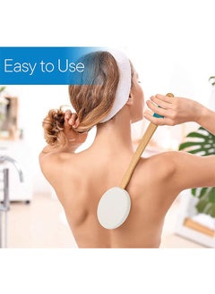 Garlo 45cm Long Lotion Applicator with 4 Pads - Long Handle for Easy Reach and Self Application of Body Wash - Shower Brush for Both Men and Women  - Image 3