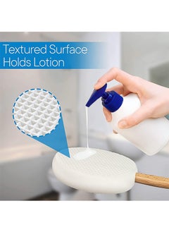 Garlo 45cm Long Lotion Applicator with 4 Pads - Long Handle for Easy Reach and Self Application of Body Wash - Shower Brush for Both Men and Women  - Image 4