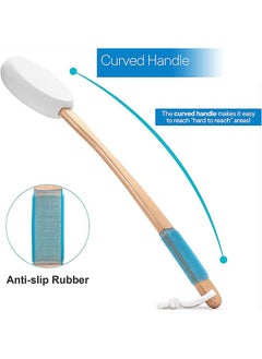 Garlo 45cm Long Lotion Applicator with 4 Pads - Long Handle for Easy Reach and Self Application of Body Wash - Shower Brush for Both Men and Women  - Image 5