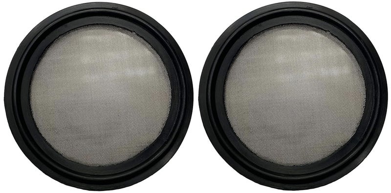 DR.COMPONENT 2" Sanitary Tri-Clamp Gaskets (Pack of 2), Bonded Type Screen (#100 Mesh/ 149 μm) Gaskets, Black EPDM - Image 2