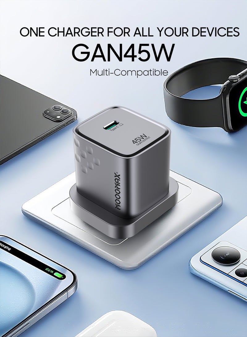 MOOGMAX 45W Type-C fast adapter type c. Powerful wall charger adapter with GEN heat-resistant technology. Portable and compact Type-C plug. charger type c compatible with iPhone, Samsung, Huawei, and several other devices. type c adapter with over-voltage protection. MoogMax adaptor type c. - Image 5