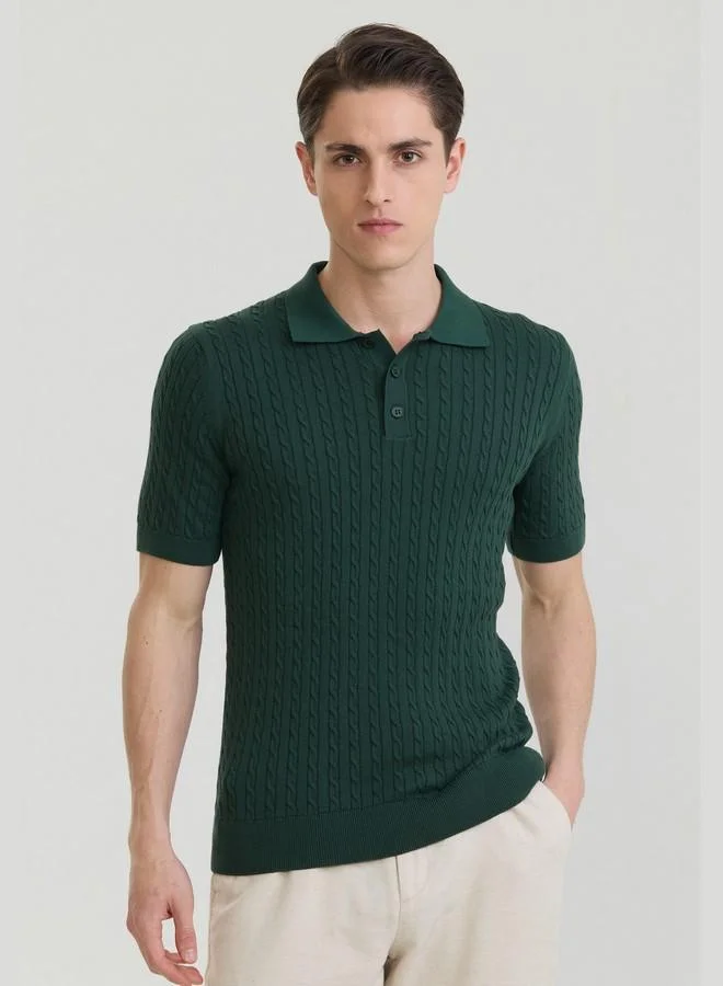 FELIX HARDY Men's 100% Cotton Knit Polo Shirt Short Sleeve