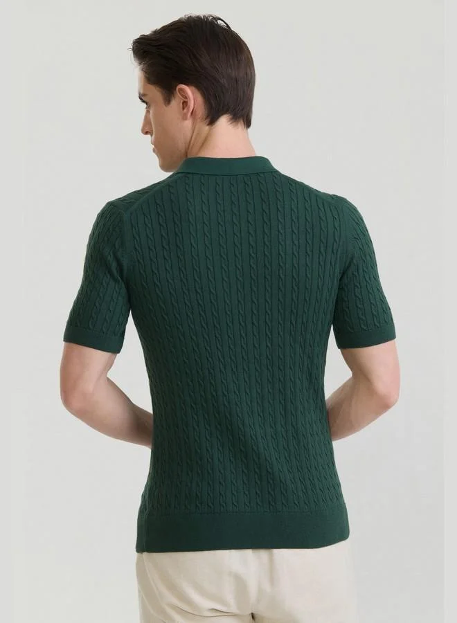 FELIX HARDY Men's 100% Cotton Knit Polo Shirt Short Sleeve