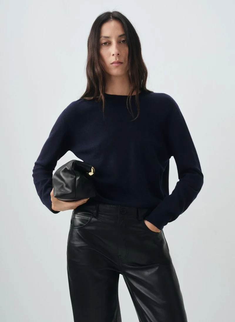 MANGO 100% wool fine-knit sweater
