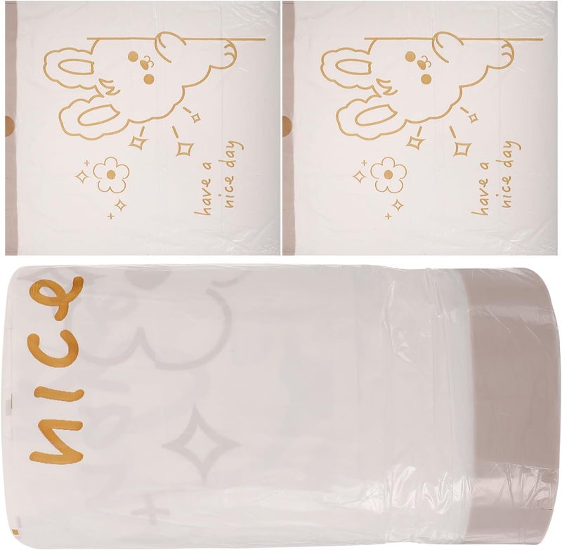 60pcs Thickened Drawstring Trash Bags Household Garbage Bags for Kitchen and Bathroom Large Capacity Decorative Printed Rubbish Storage for Bedroom and Restaurant Use - Image 1